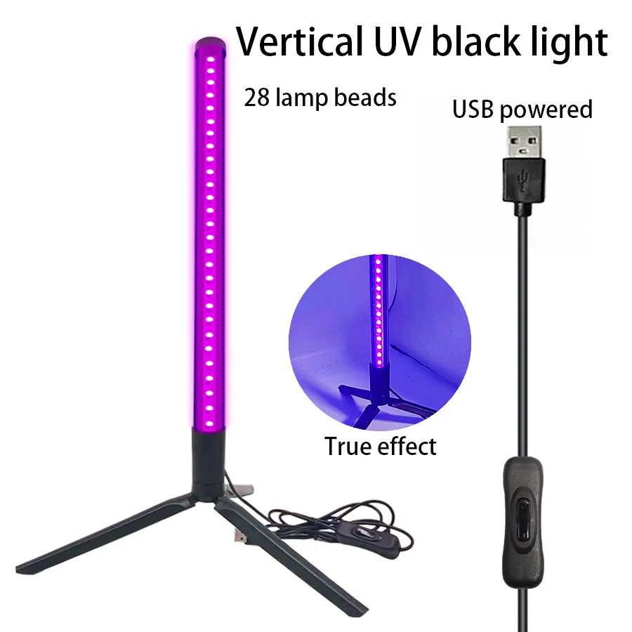 Lampu hitam UV sudut vertikal Desktop lampu suasana pesta Drama lampu panggung KTV