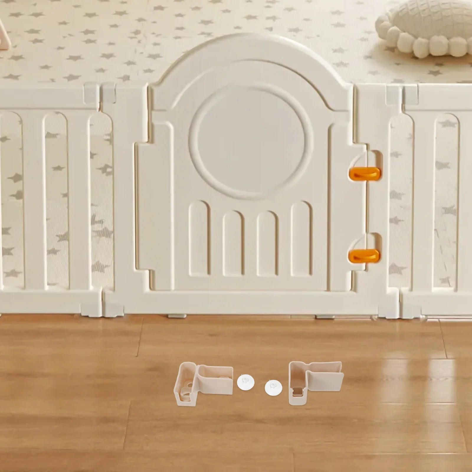 2 set L-vormige boxconnectoren met zuigkracht Babyboxverbinding voor stabiele tuintent hekwerk Plastic hek