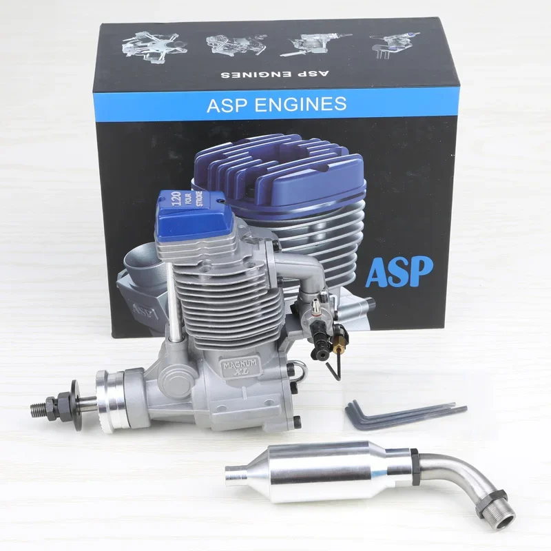 SANYE ASP MAGNUM XLS FS120AR 19.96CC Motore Nitro al metanolo ABC a quattro tempi per aereo RC compatibile con OS YS SAITO