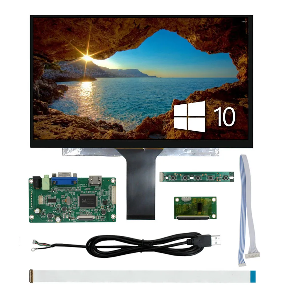 

11.6 inch Universal 1366*768 DIY LCD Display Screen VGA/HDMI-Compatible Driver Control Board Digitizer Touchscreen Monitor