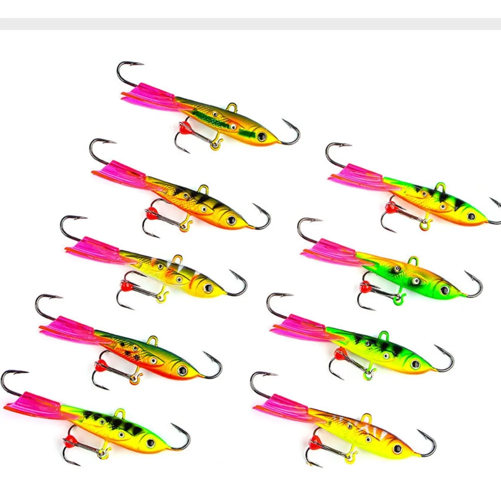 New 9 styles Winter Ice Fishing Lure Jigging Balancer Ice fishing lure Artificial AD-Sharp Lead Hard Hook diamond