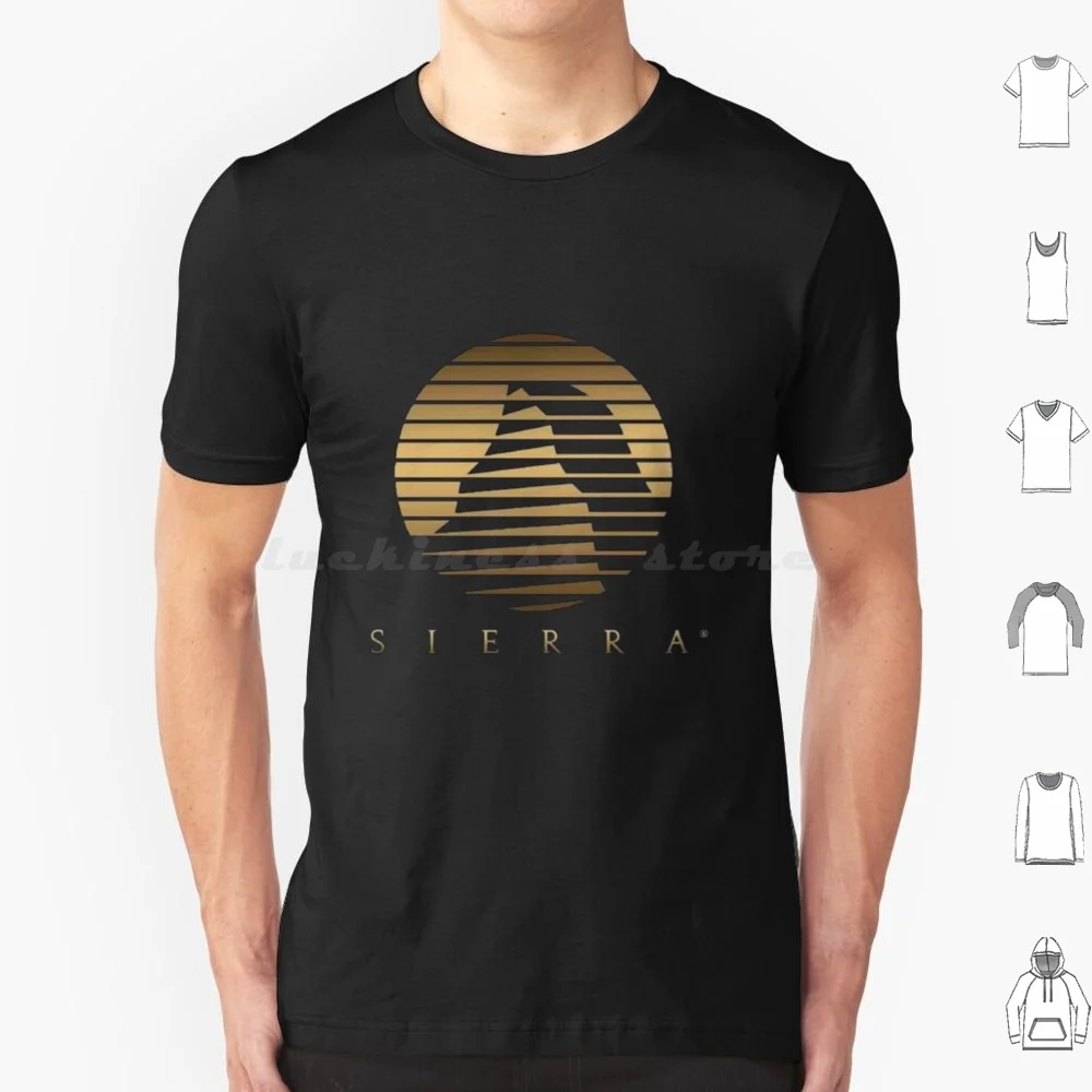 Sierra Logo T Shirt 6xl Cotton Cool Tee Sierra Logo Video Game Company Retro Classic Pc Gaming Crash Spyro Kings Quest Half Life