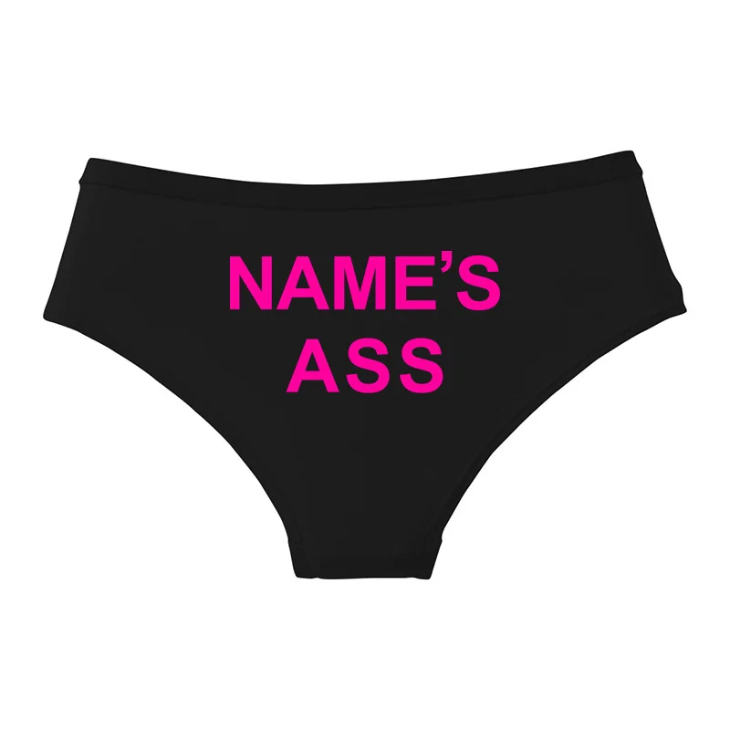 Custom Texts NAME'S ASS Women Sexy Briefs Comfortable Female Underwear Seamless Panties Hot Underpants Lingerie Ladies Briefs