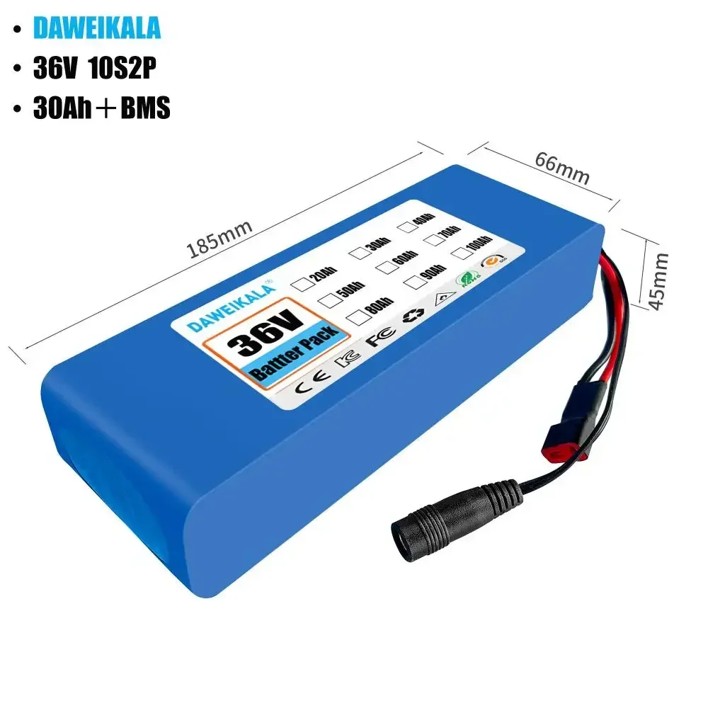 10S2P 36 فولت 30000 مللي أمبير 36 فولت سكوتر كهربائي بطارية ليثيوم سكوتر كهربائي 500 واط سكوتر كهربائي بطارية 36 فولت 10s2p