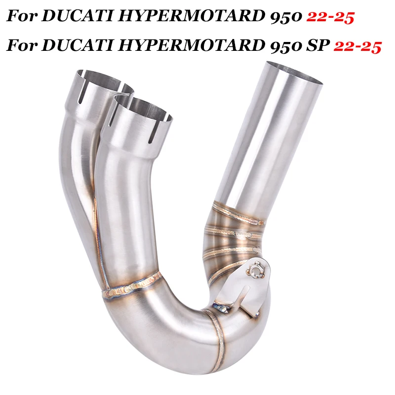 For Ducati Hypermotard 950 / 950 SP 2022-2025 Motorcycle Exhaust Escape System Middle Link Pipe Replace Connect Original Exhaust