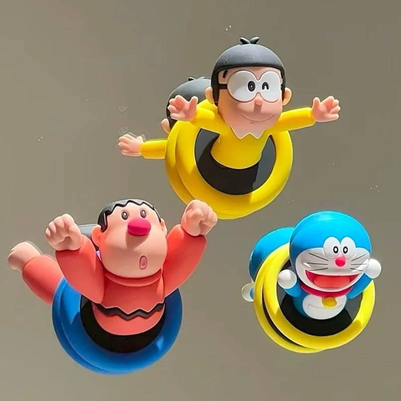 Doraemon 3d Magnetic Refrigerator Pads Bath Room Car Load Bearing Towel Hooks Display Ornament Fat Tiger Doraemon Toy Figure