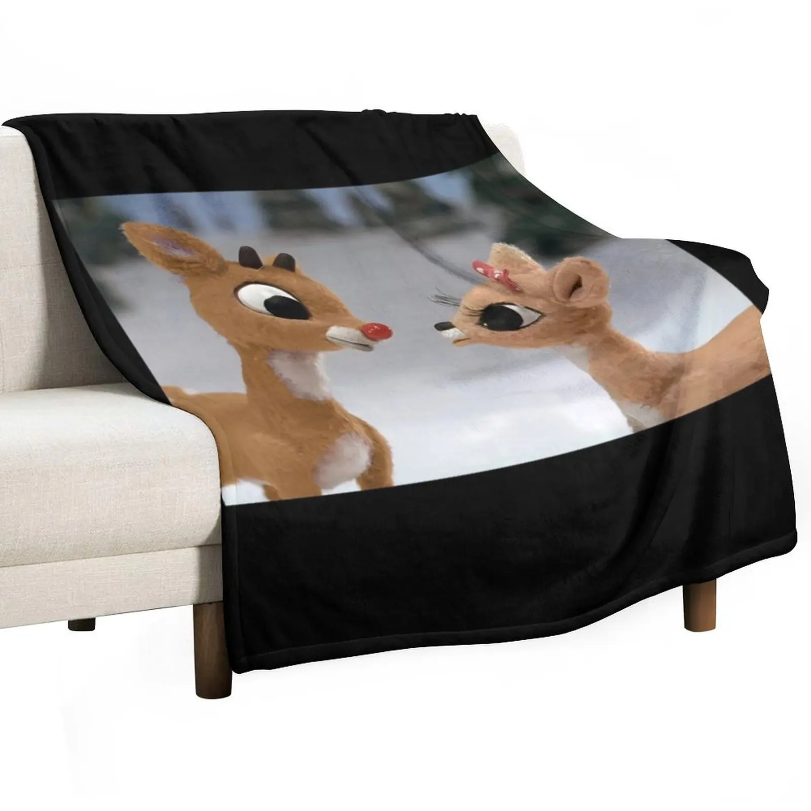 Rudolph And Clarice \t Throw Blanket Beach Bed covers Soft Plush Plaid Cute Blankets