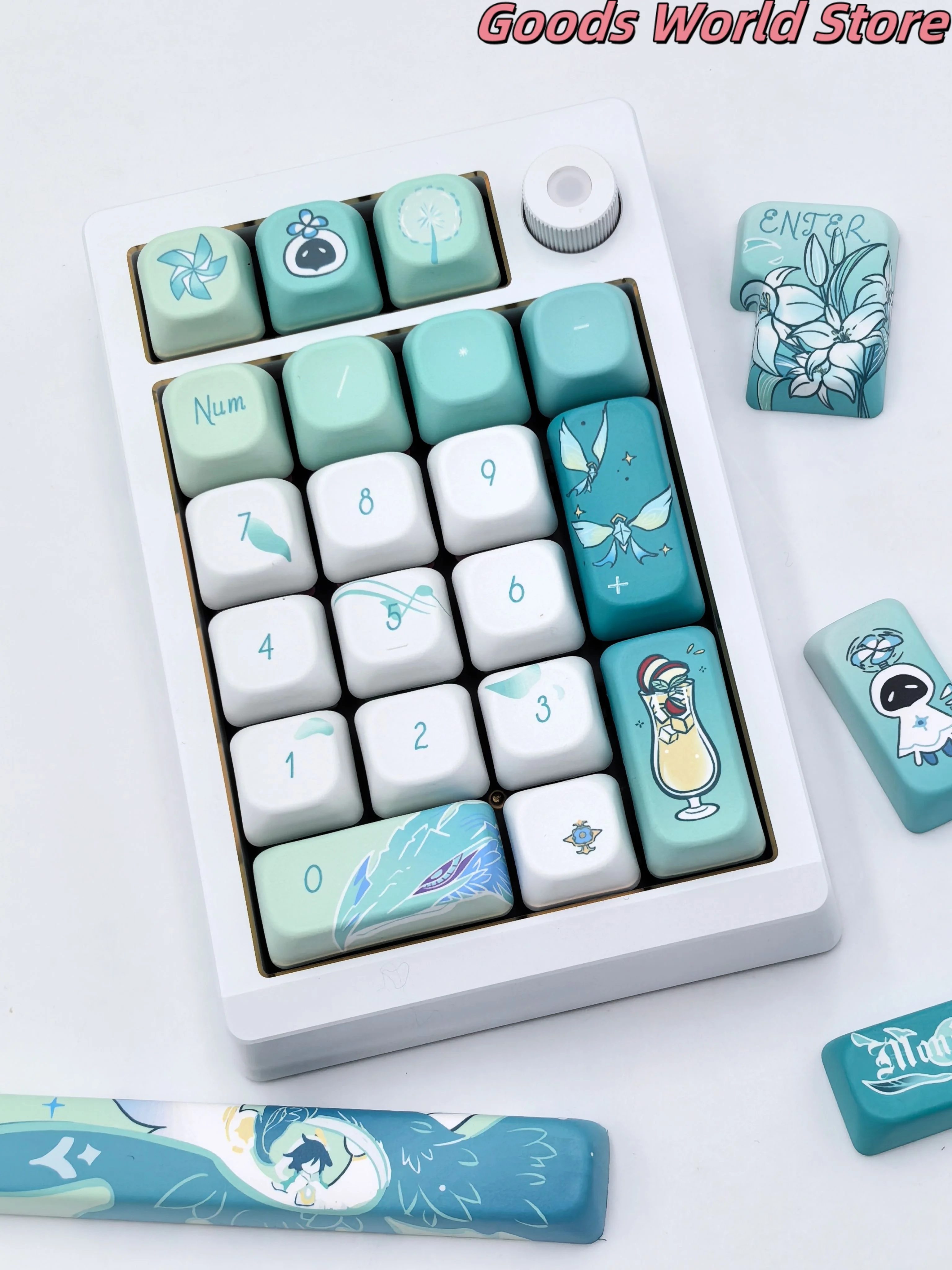 En stock Venti keycap jeu Genshin Impact clavier mécanique keycap Venti Cosplay Costume Anime Halloween cadeau