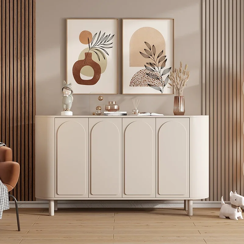 

Italian Minimalist Living Room Cabinet Nordic Cream Style Solid Wood Decorative Cabinet Luxury Home Furniture Armoires Salon FYL