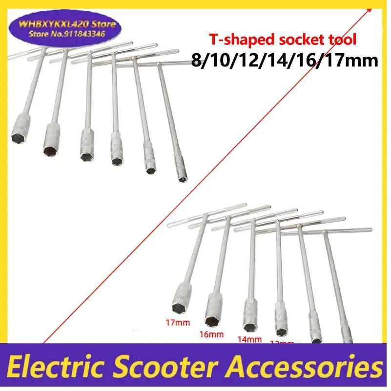 

Manual hex wrench, T-shaped socket wrench, multi specification automotive and motorcycle maintenance sleeve wrench