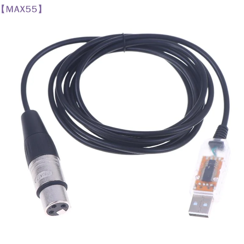 【MAX-55】USB To DMX Interface Adapter QLC DMX512 Computer PC Stage Lighting Controller Dimmer