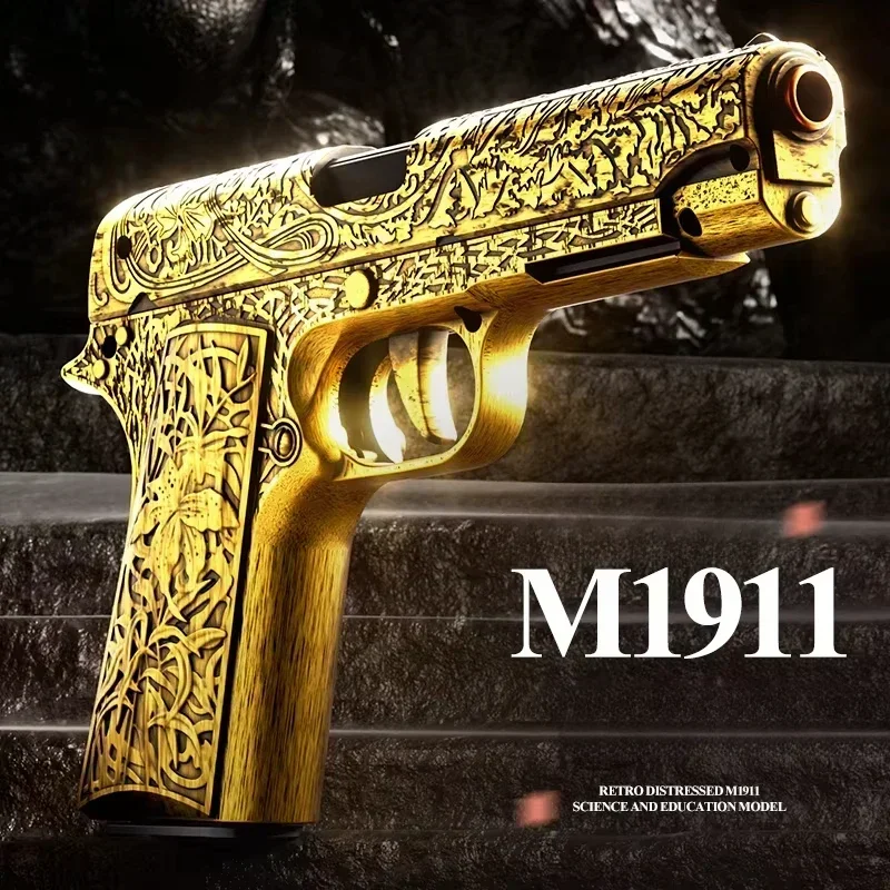 

Shell Throwing Pistol Carving 1911 Continuous Firing Airsoft Blowback Empty Hanging Toy Gun Outdoor CS Weapon for Boys Adult