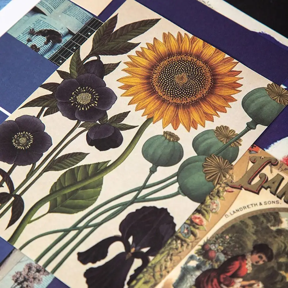 20PCS NEW Multicolor Poster Card Stickers DIY Mixed Size DIY Wallpaper Paper Ornament Postcards Decals Home Decoration