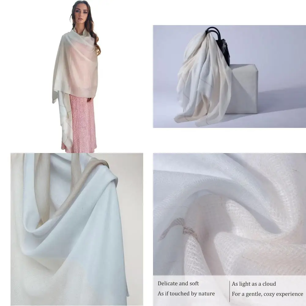 

Шаль из пашмины в кашемировом стиле — легкий шарф из смеси шелка и шерсти, приятная для кожи накидка для комфорта