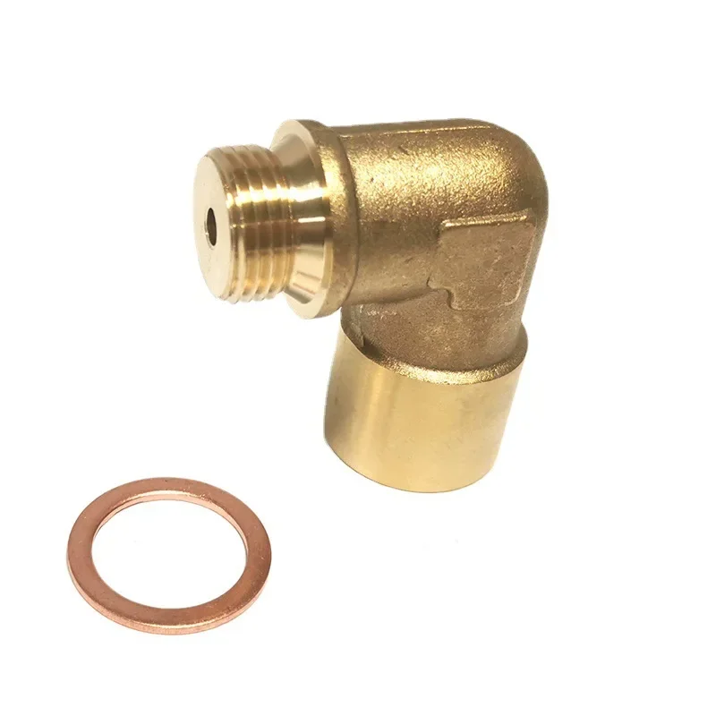 5PCS Automobile Accessories M18 * 1.5 Oxygen Sensor 90 Degree Exhaust Pipe Extendable Contraction Brass Elbow Joint