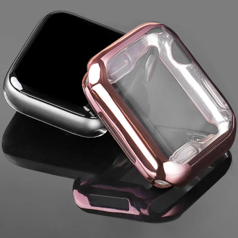 Cover For Apple Watch 1 2 3 38MM 42MM 360 Full Soft Clear TPU Screen Protector Case iWatch 9 8 7 6 SE 5 4 45MM 41MM 44MM 40MM