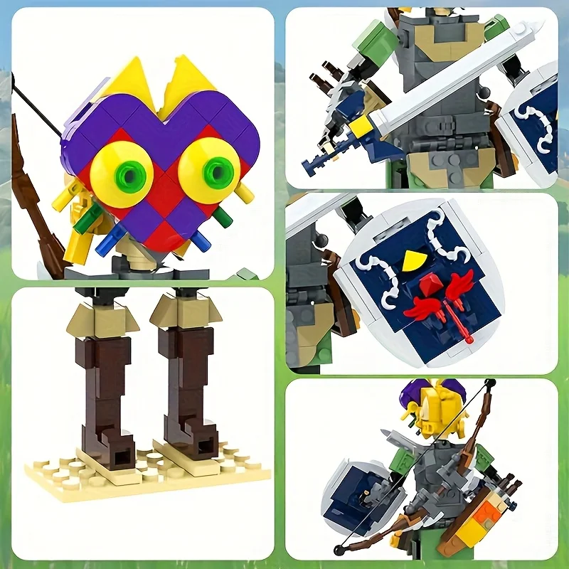 Set di blocchi da costruzione per maschera da gioco, collezione di giochi di avventure, figurine di personaggi, compleanno creativo, Natale, regalo di Halloween
