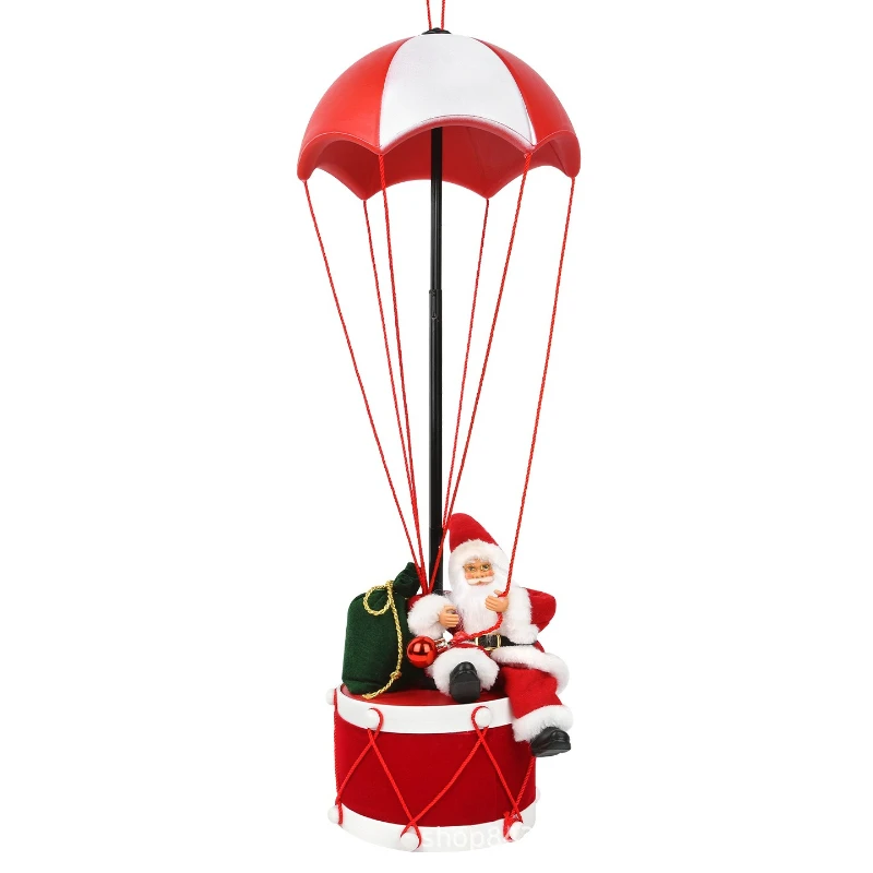 Christmas decorations, grandpa hot air balloon shape pendant, shopping mall window scene arrangement, parachute creative ornat