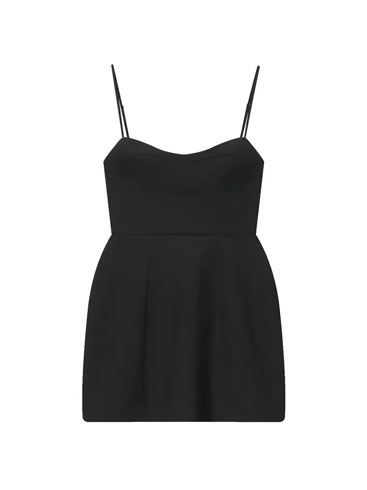 HH Vrouw Nieuwe Mouwloze Rits Veelzijdige Sexy Backless Jarretelrokje Vrouwelijke Lente Casual Fashion Party Effen Kleur Rok