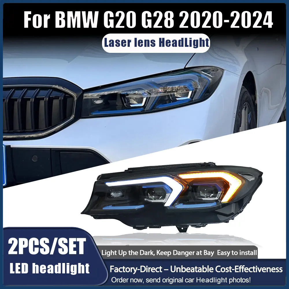 

Фара для BMW 3-Series G20 G28, фары 2020-2025, светодиодный проектор AngelEye, сигнал DRL, автомобильные аксессуары Plug and Play