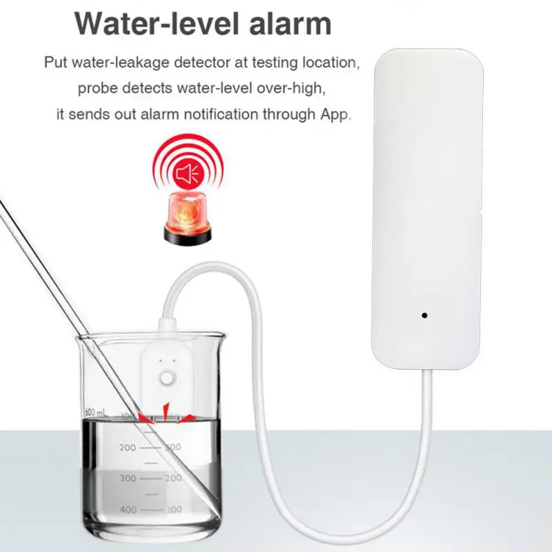 Tuya WiFi Water Leakage Sensor, Detector De Vazamento De Água, Flood Alert Overflow, Proteção De Segurança Via Smart Life App