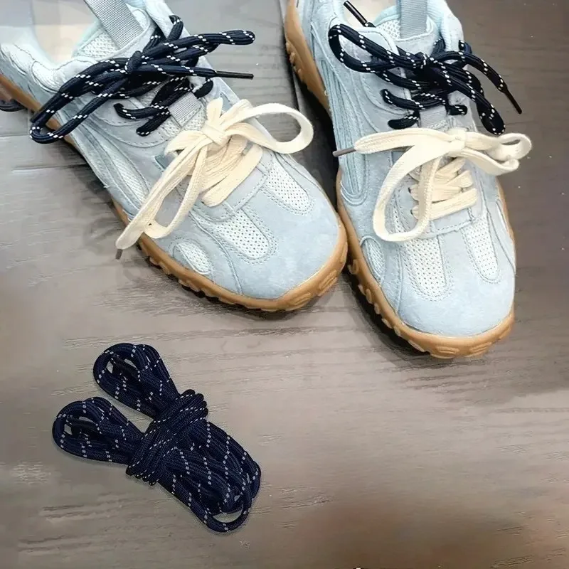 Round Polyester Flower Tip Shoelaces Durable Replacement Laces for Sneakers Boots Outdoor Sports Shoes Accessories