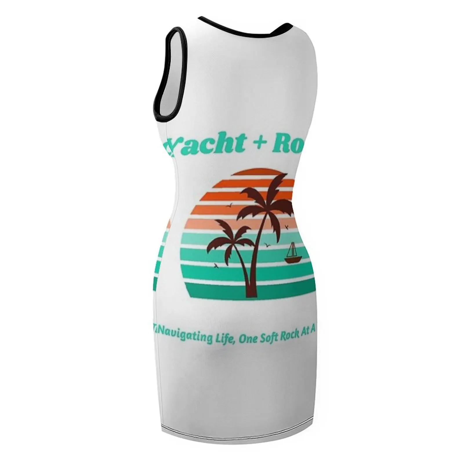 Yacht Rock Navigating Life One Soft Rock At A Time T-shirt Mouwloos Zonnejurk luxe dames feestjurk avond prom