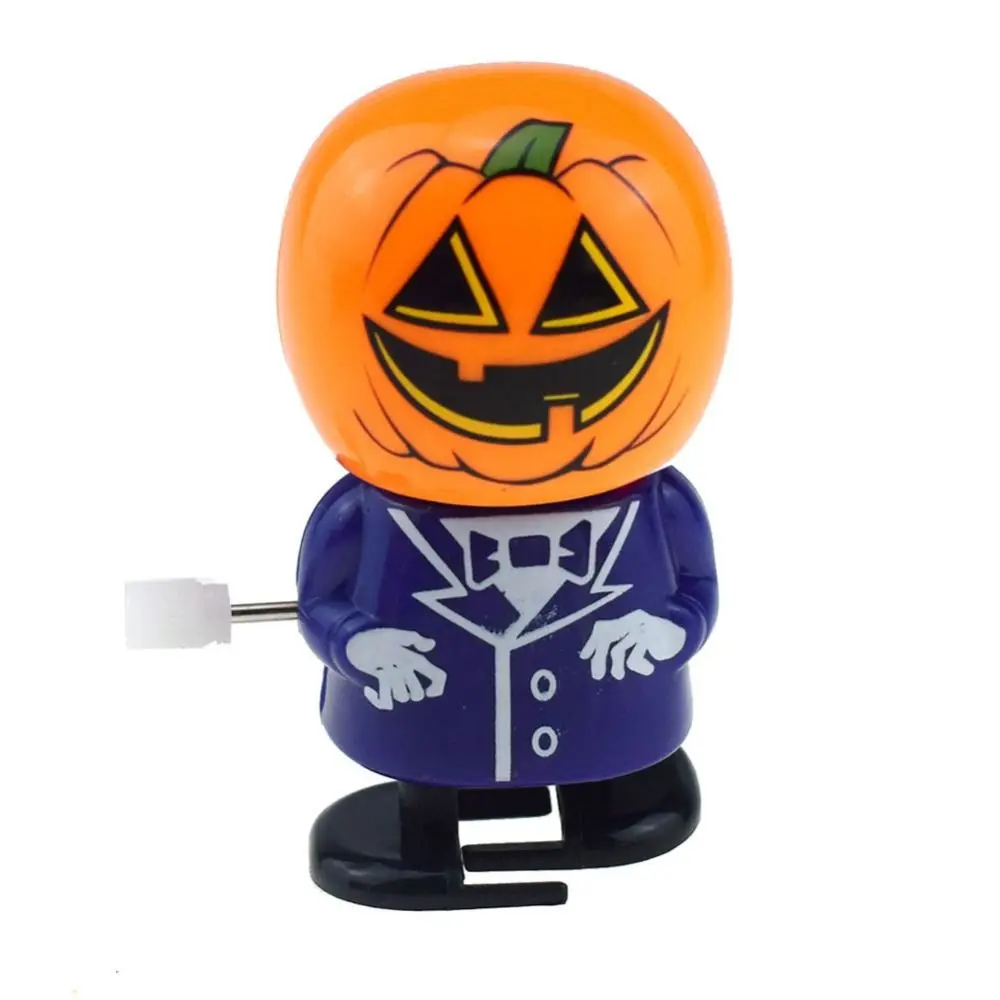 Cartoon Halloween Series Wind-up Toy Jumping Ghost Halloween Clockwork Toys Pumpkin Fairy Spirit Prank Toys Gift