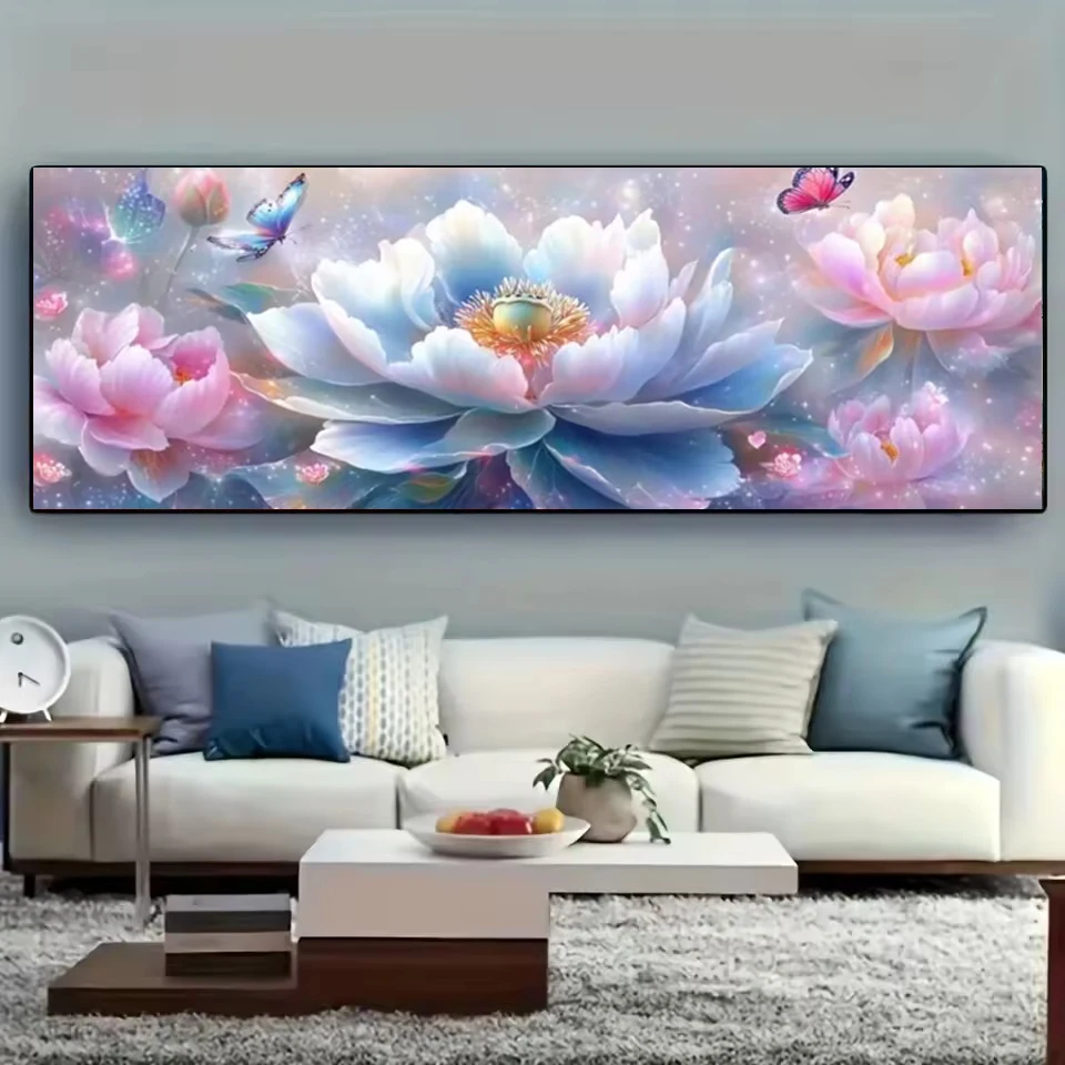 Nuevo 2025 mosaico de diamantes peonía DIY pintura de diamante mariposa flor Kits de punto de cruz imagen de decoración de pared de diamantes de imitación hechos a mano