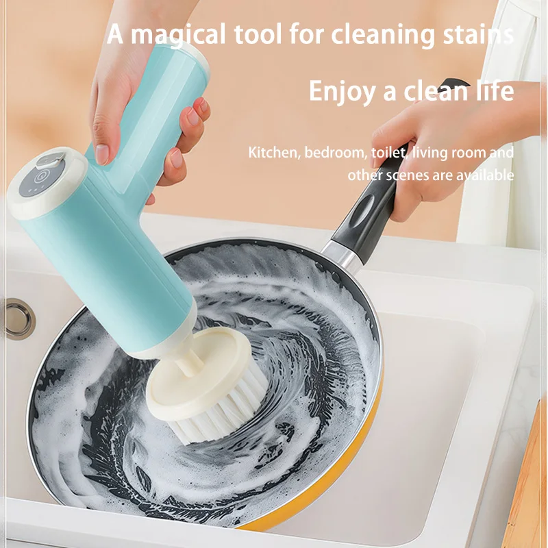 2025 Powerful Electric Cleaning Brush - Kitchen Bathroom Scrubber Mixer Whisk Multi-Tool for Home Cleaning Waterproof Efficient