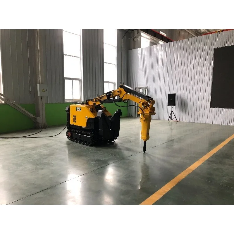 Emergency Fire Rescue Demolition Robot Wireless Remote Controlled Heavy Duty For Mine And Concrete Breaking With Hammer Tools