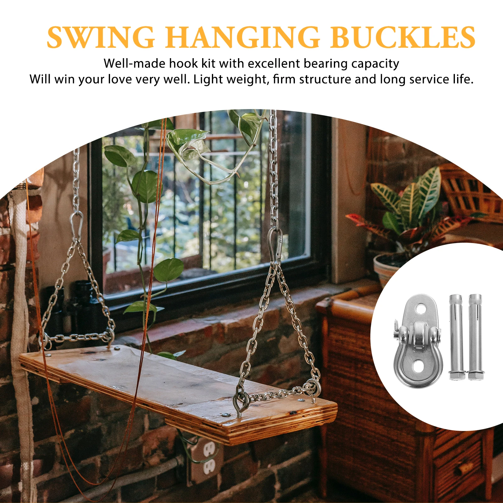 

Load-bearing Hook Entertainment Tool Heavy Duty Hammock Swing Hangers Hanging Kit Sandbag Hooks Stainless Steel Accessory