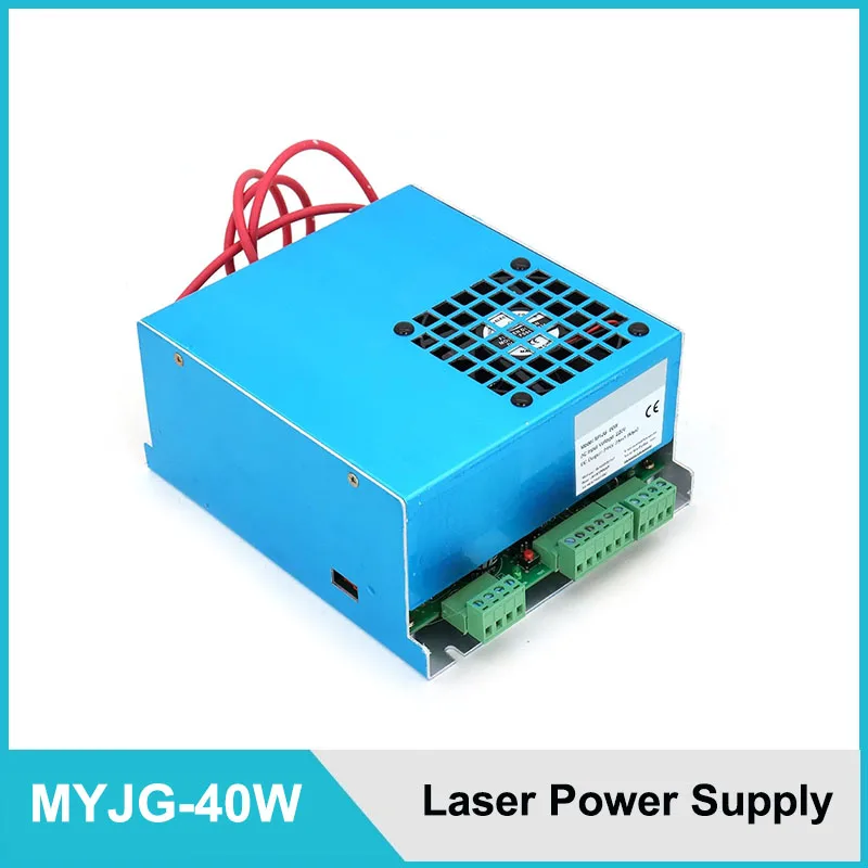 MYJG-40 alimentazione elettrica 40W 110V/220V del Laser di CO2 per la tagliatrice ad alta tensione dell'incisione della metropolitana del Laser di CO2