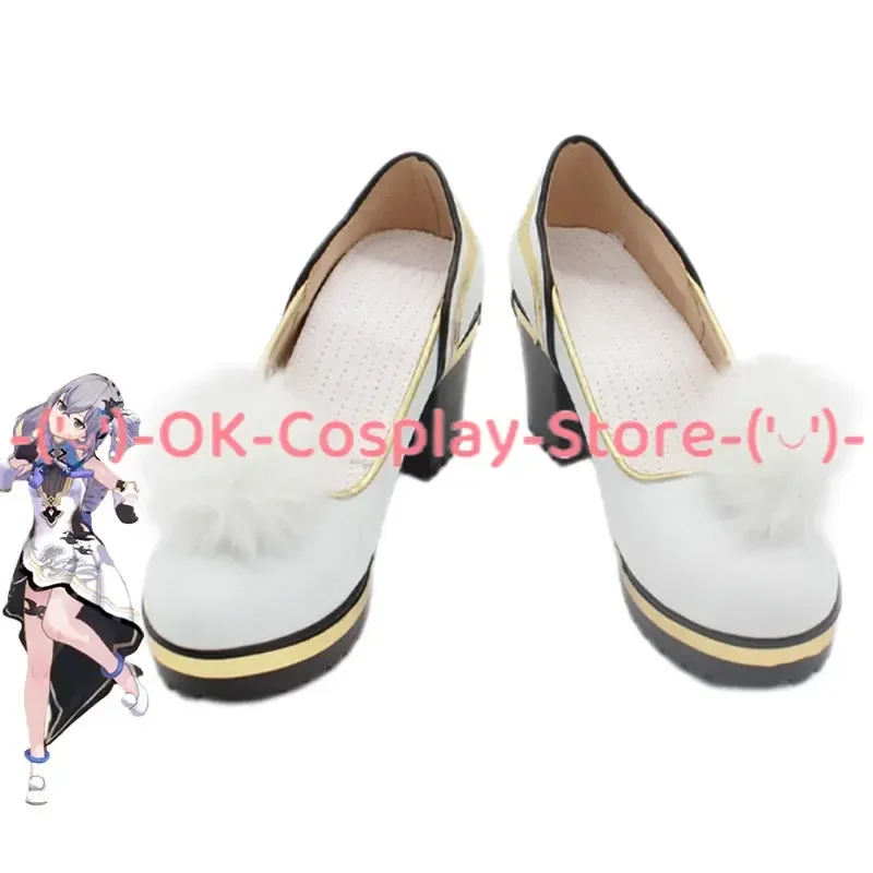 [Customized] Honkai Impact 3 Bronya Zaychik Cosplay Shoes Honkai: Star Rail Anime Roleplay Prop Halloween Party PU Leather Boots