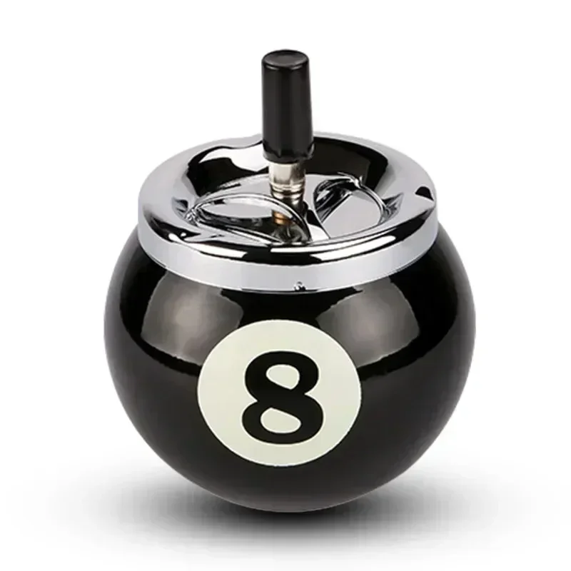 

Home Decoration Crafts Metal Billiards Ashtray Creative Office Desktop Ornaments Smoking Accessories Ash Tray Gift for