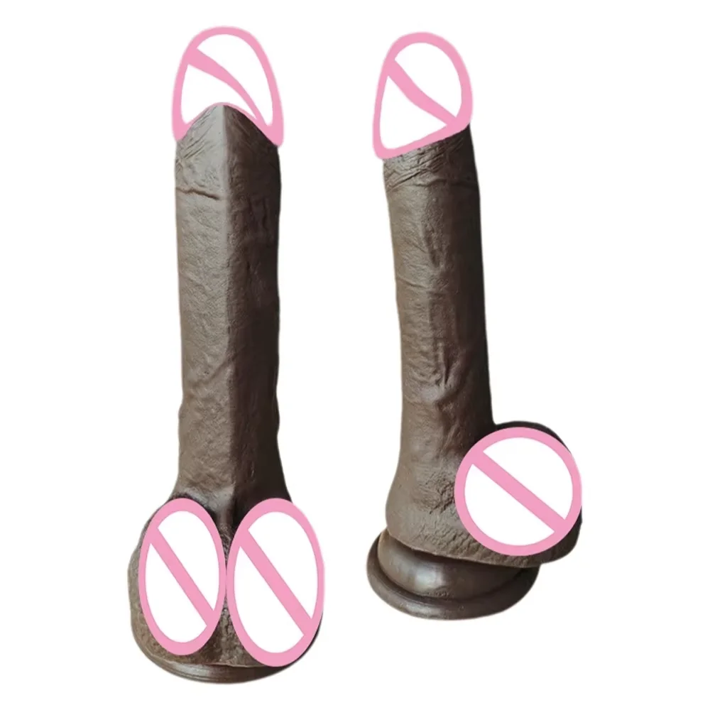 YUESHE Realistic Dildo for Women And Men Super Skin Suction Cup Soft Clitoral Vaginal Masturbator Erotic Anal Sex Toy Adult Peni