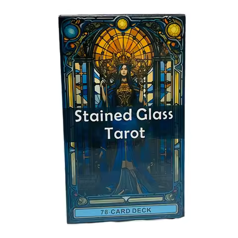 Stained Glass Tarot cards A 78 Deck English Board games Selfcare for Tarot Readings Vibrant Easy Deck Fortune Telling Game