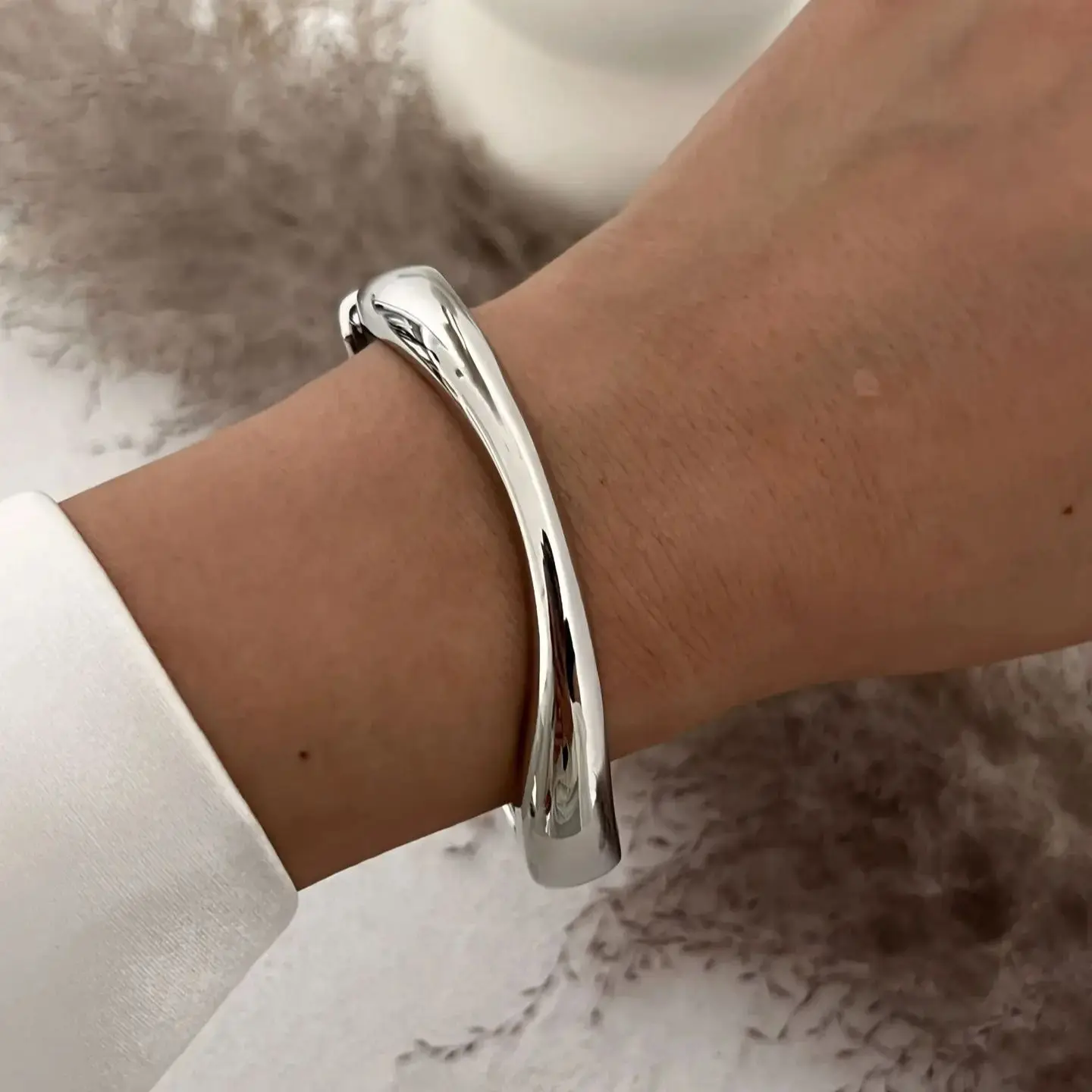 DIEZI Different Style Hip Hop Cuff Bangles Vintage Punk Gold Silver Color Geometric Spring Bangles Women Bracelets Men Jewelry