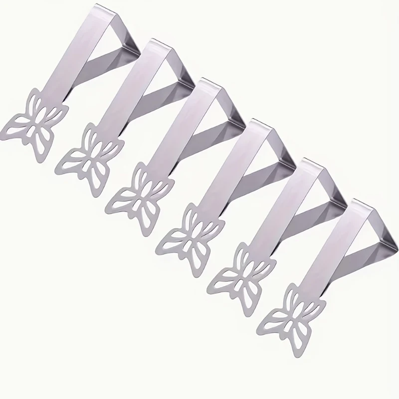 12PCS Stainless Steel Tablecloth Clip, Triangular Anti-Slip Clamp, Tablecloth Clamp, Adjustable Tablecloth Clip, Suitable for Pi
