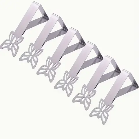 12PCS Stainless Steel Tablecloth Clip, Triangular Anti-Slip Clamp, Tablecloth Clamp, Adjustable Tablecloth Clip, Suitable for Pi