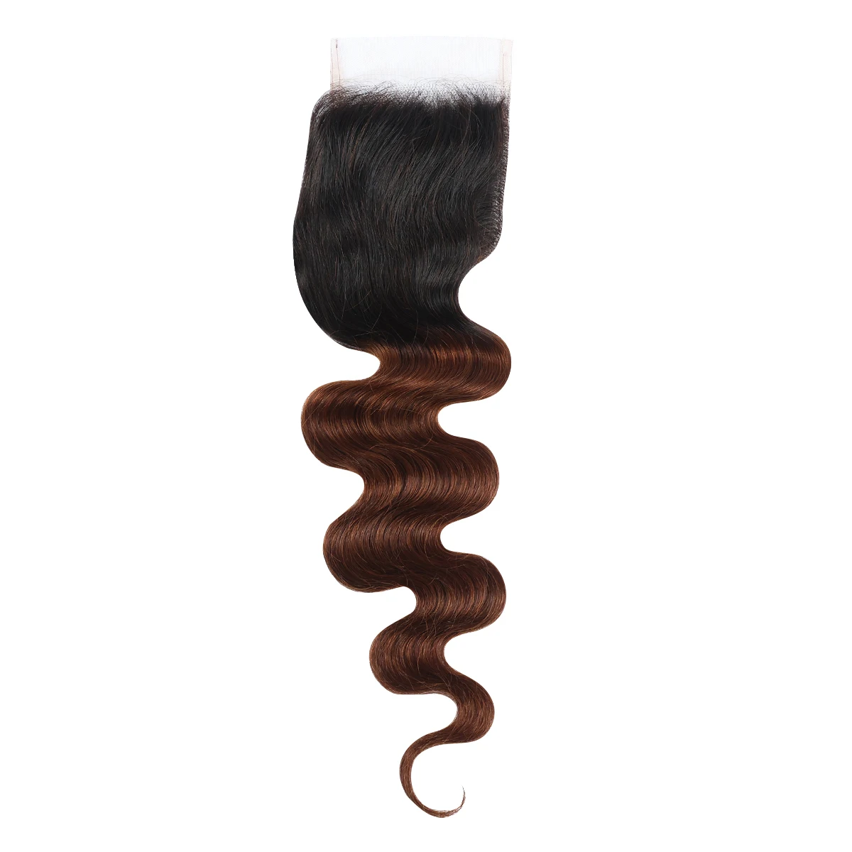 T1B/33 4X4 Straight Hair Closures Colored 4*4 Lace Closure 100% Human Hair Closure With Baby Hair Omber Brown Remy Hair HairUGo
