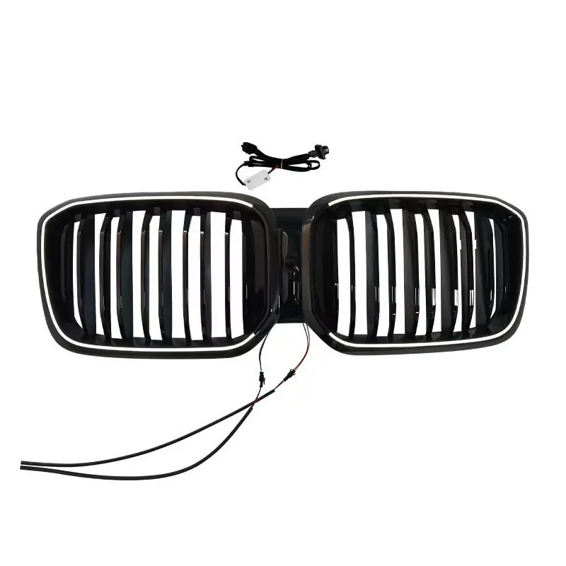 For 2022-2024 BMW X3 G01, Dual Line LED Illuminated Kidney Grille, PC Construction, Snap-on Direct Fit Replacement