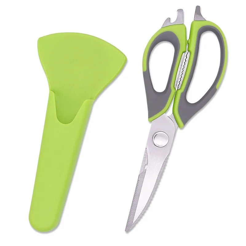 Stainless Steel Household Special Scissors Removable Magnetic Suction Cylinder Food Scissors Refrigerator High Hardness Sharp view 2