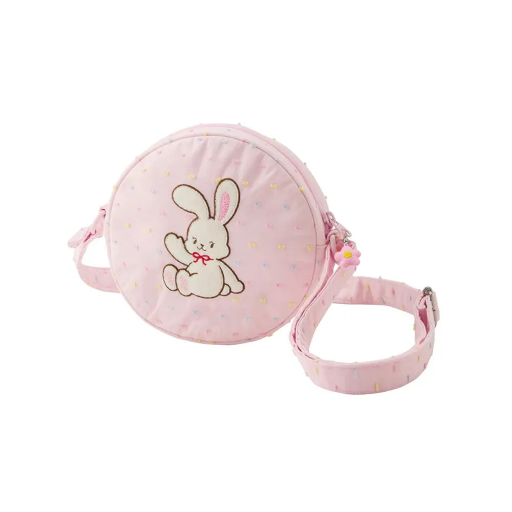baby Small Bag Kids Cartoon Bunny Embroidered Pink Crossbody Bag Girl's Storage Packaging Decoration Bag