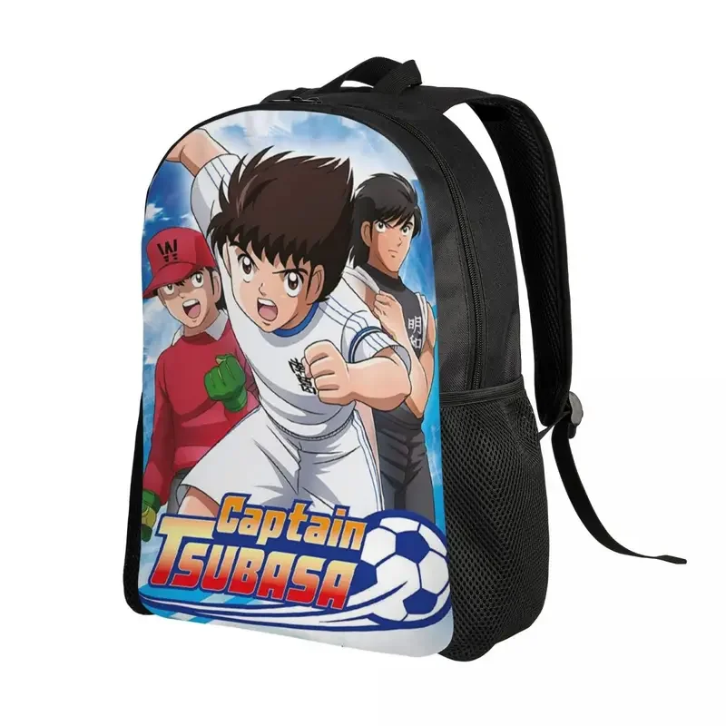 3D Print Captain Tsubasa Backpack for Girls Boys Japanese Anime Manga School College Travel Bags Bookbag Fits 15 Inch Laptop