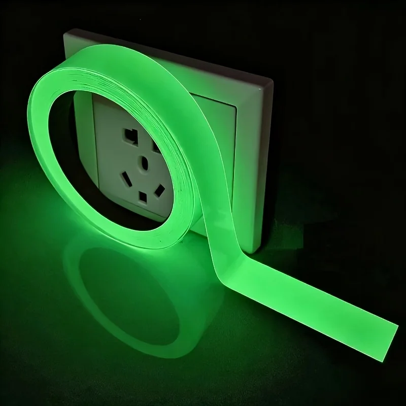 Self-adhesive Luminous Safety Tape, DIY Decorative Glowing Tape, Stage Stair Safety Warning Tape Green Fluorescent Warning Tape