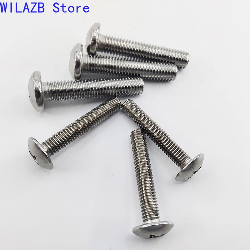 

2/5/10/50Pcs M2 M2.5 M3 M4 M5 M6 M8 Mini Micro Small GB818 304 Stainless Steel Cross Phillips Pan Head Screw Round Bolt