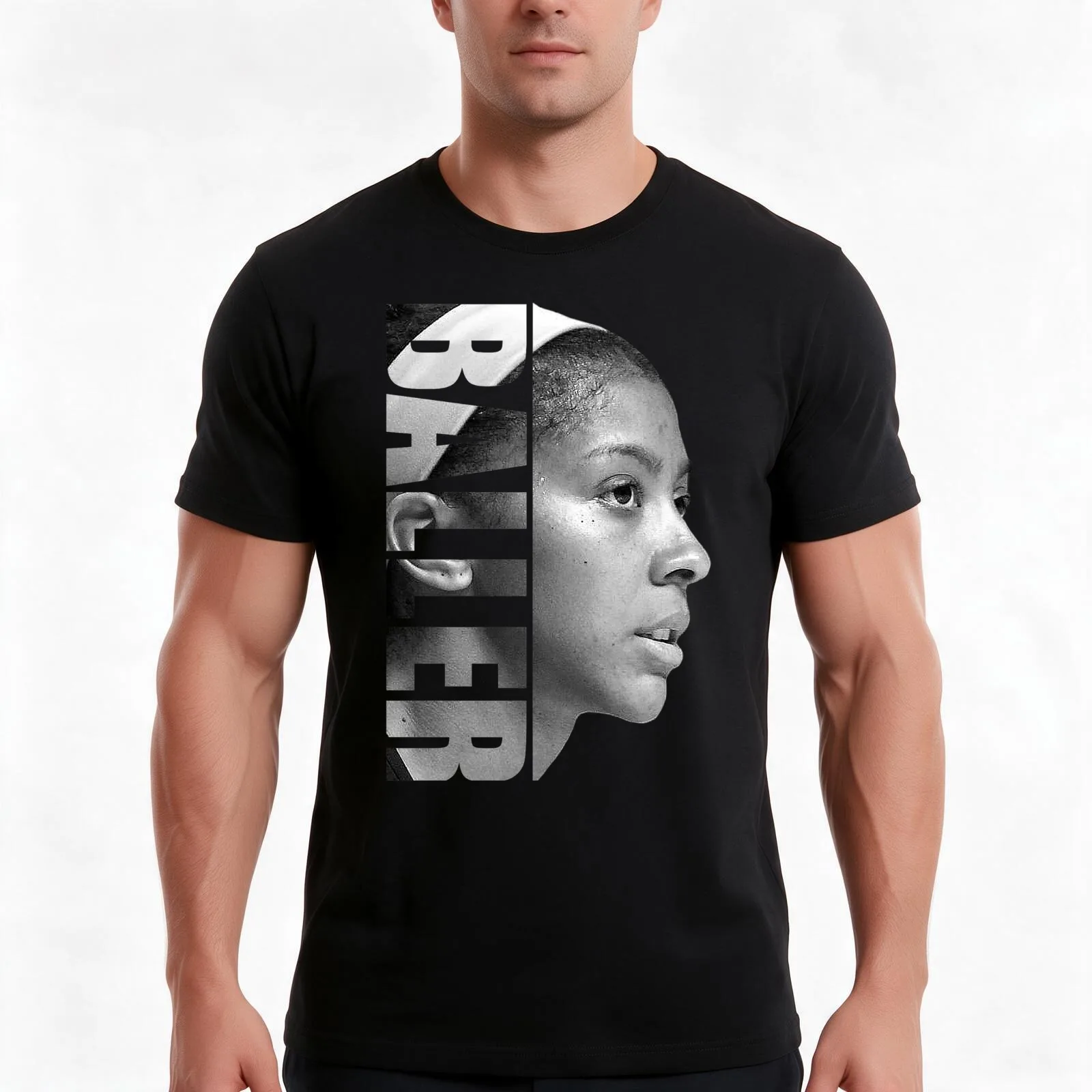 Candace Parker - Baller T-Shirt, Summer Casual Cotton Tee, Oversized Streetwear Tops, Vintage Graphic Print, Unisex Men Women