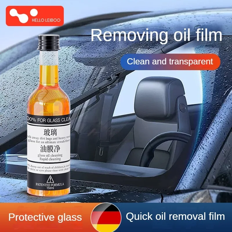 LEIBOO Car Glass Oil Film Removing Auto Glass Film Coating Remover Clear Vision Hydrophobicity Windshield Car Detail Wash Tool