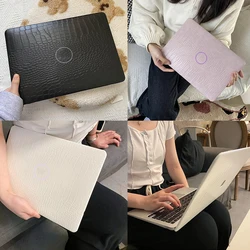 2023 etui na laptopa Macbook Air M2 Case M1 Chip Pro 13 wydrążone etui Pro 14 krokodyl wzór skóra skórzana obudowa